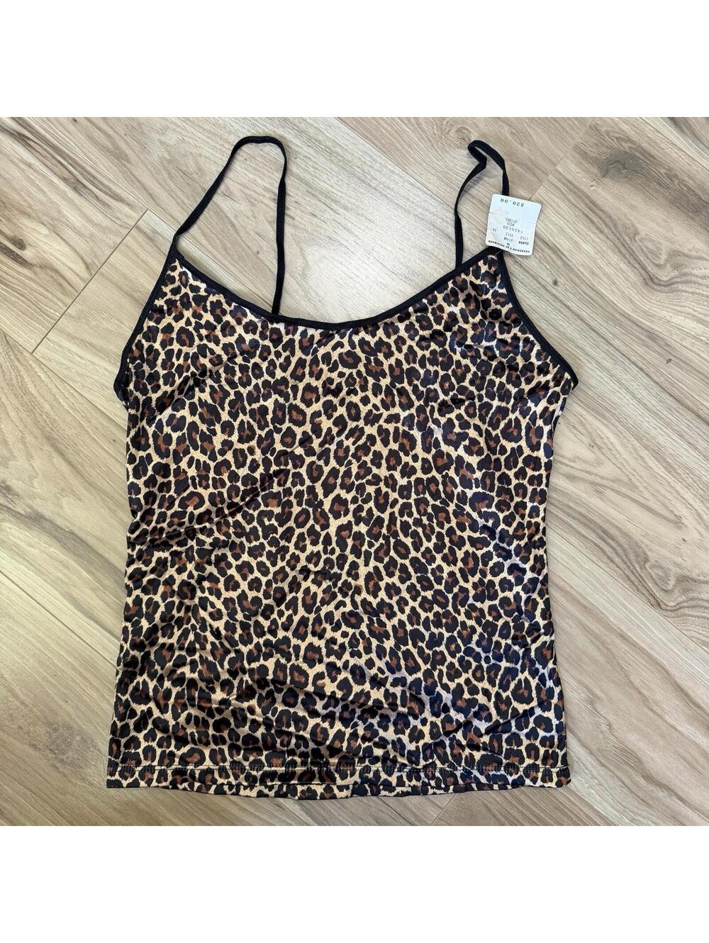 Fredericks of Hollywood NWT Leopard Print Cami Tank Top M Y2K Deadstock